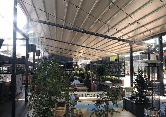 Терраса кафе крыша система Пергола